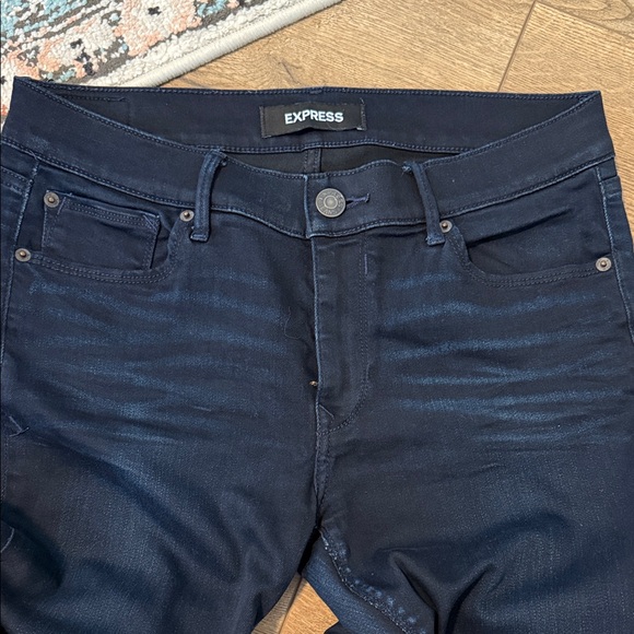 Express Women's Midnight Blue Skinny Jeans - Picture 4 of 5